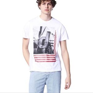 Men’s Diesel T-lucas AA White T-shirt Size Small!